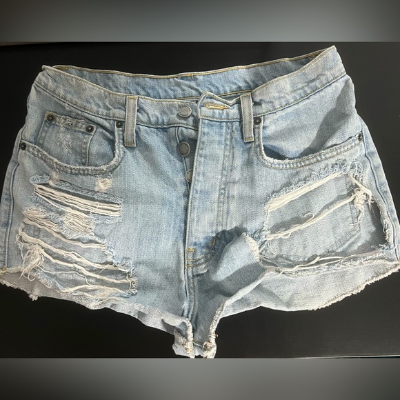 CARMAR distressed jean shorts - Picture 1 of 3